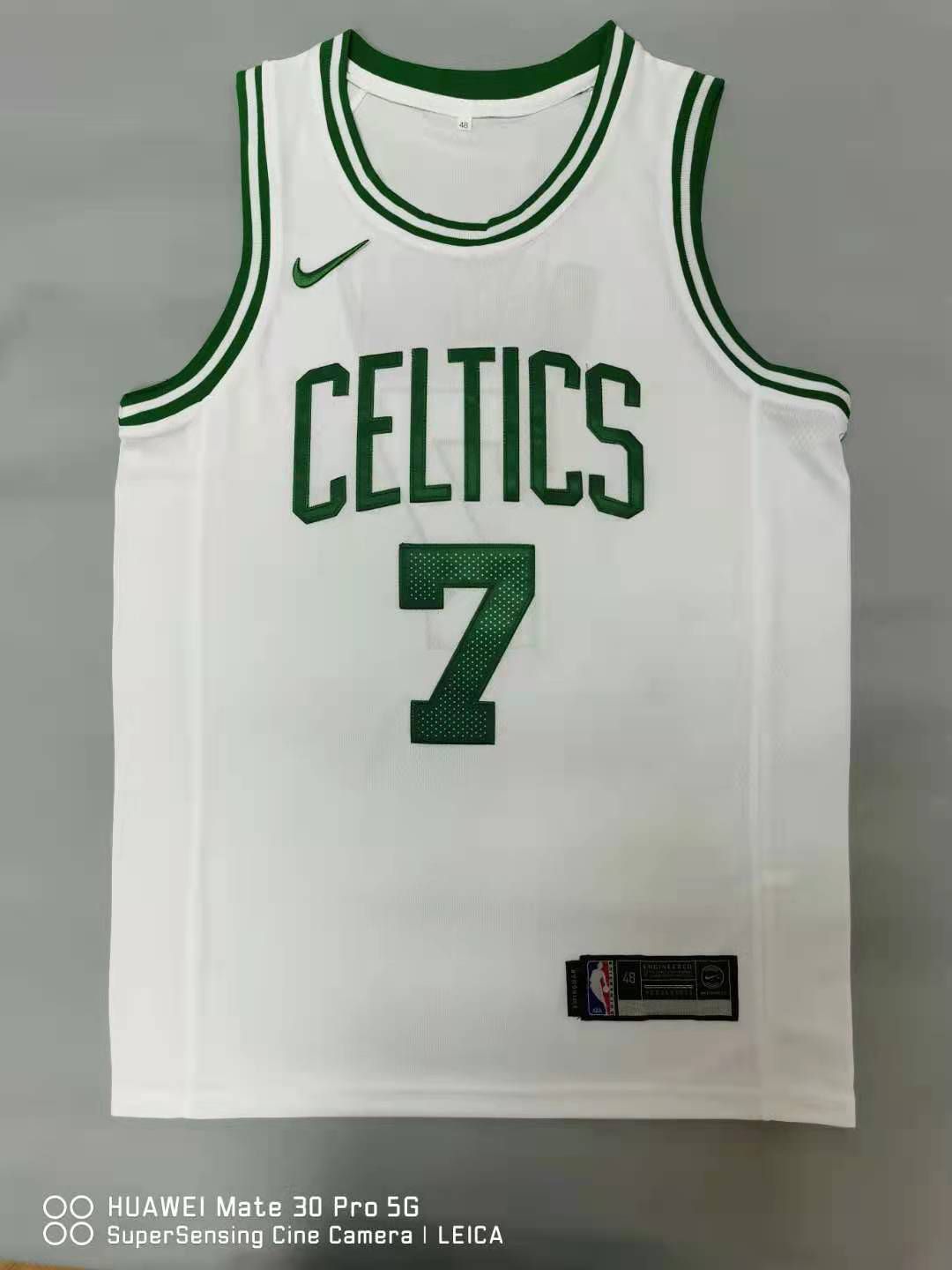 Men Boston Celtics 7 Brown White 2021 Nike Game NBA Jerseys